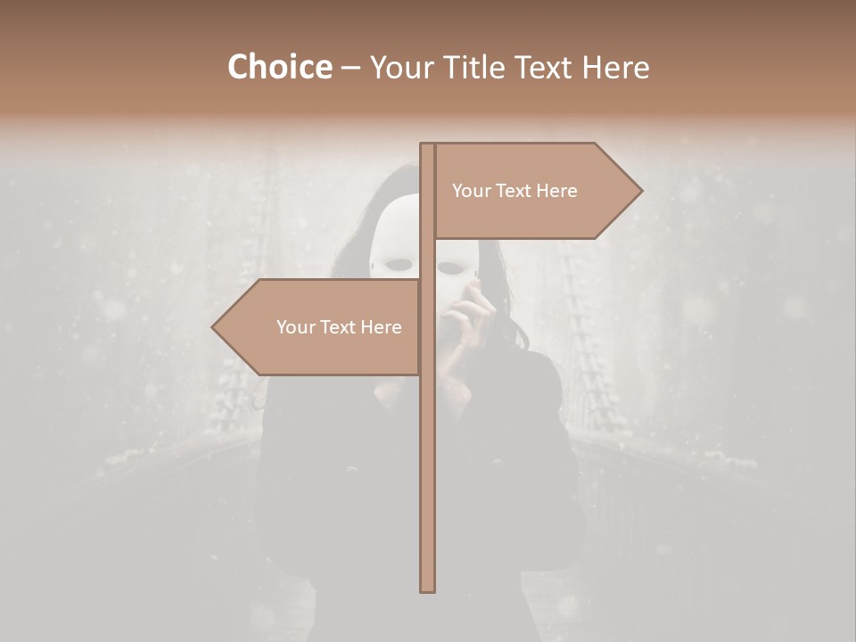 Fog Bridge Dark PowerPoint Template