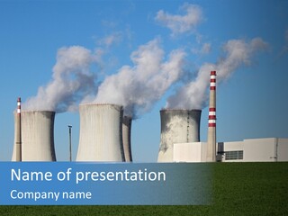 Infrastructure Facility Blue PowerPoint Template
