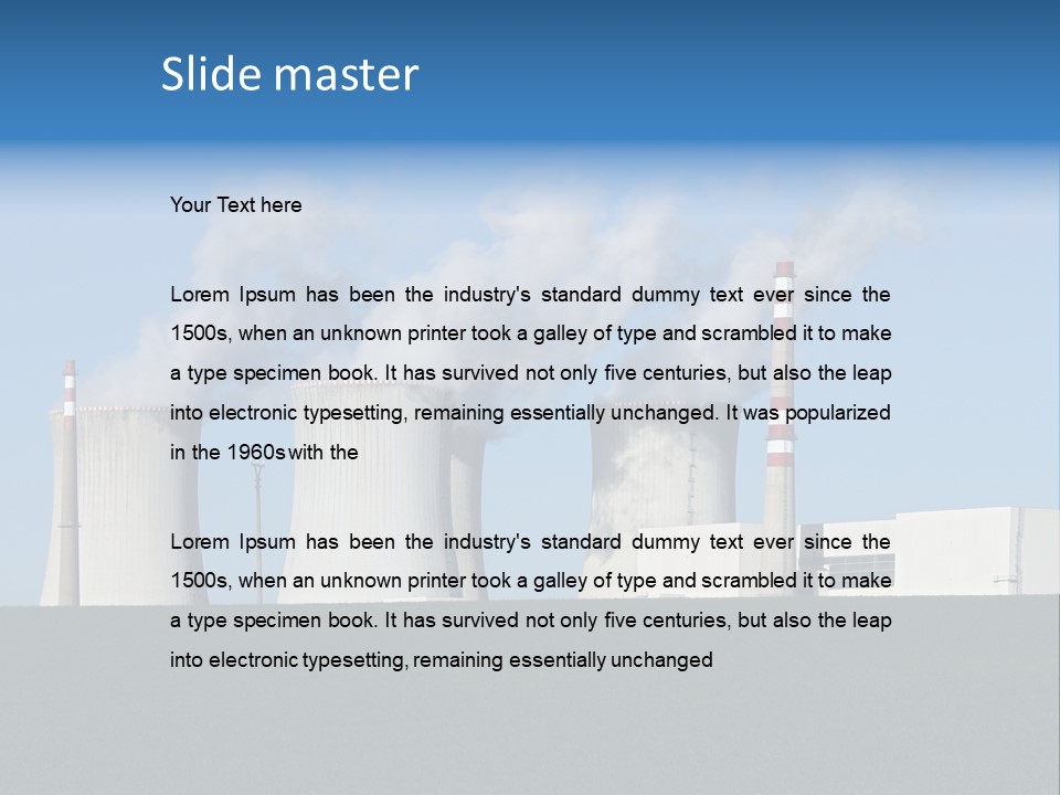 Infrastructure Facility Blue PowerPoint Template