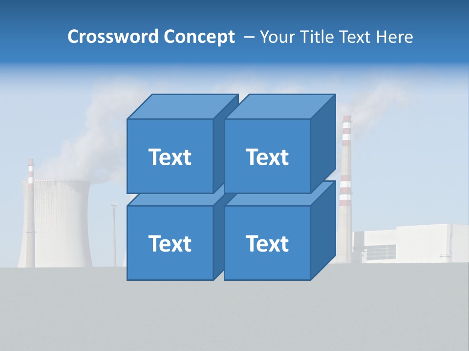 Infrastructure Facility Blue PowerPoint Template