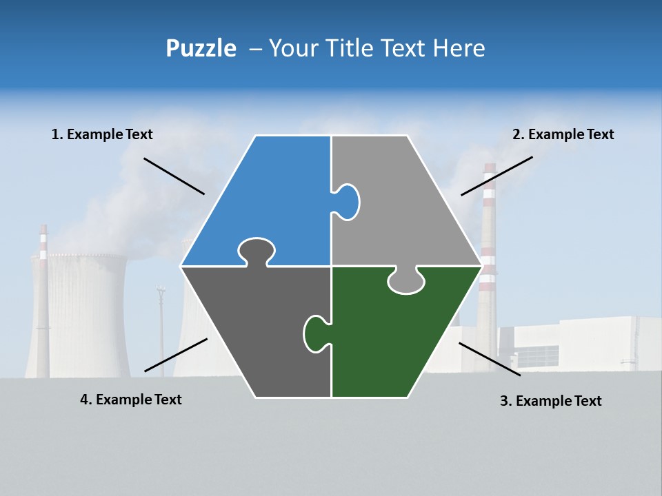 Infrastructure Facility Blue PowerPoint Template