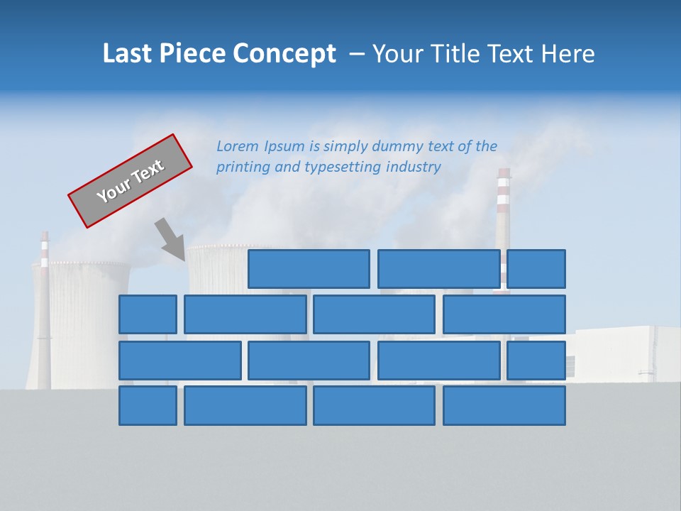 Infrastructure Facility Blue PowerPoint Template