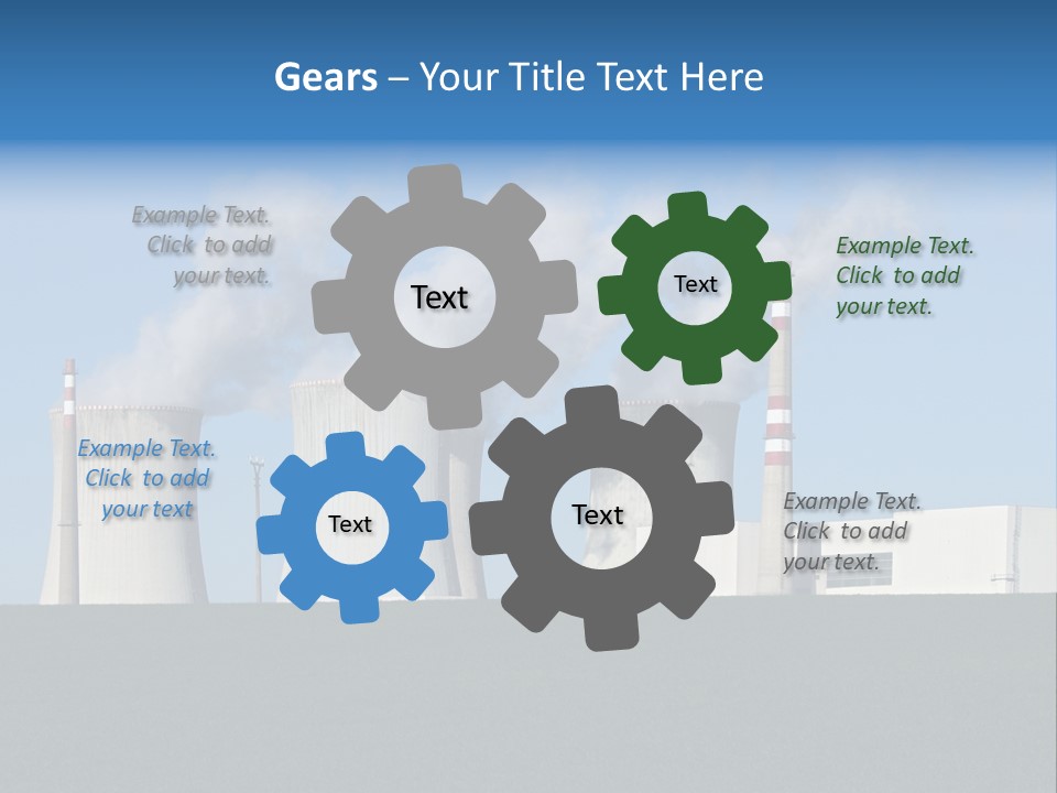 Infrastructure Facility Blue PowerPoint Template