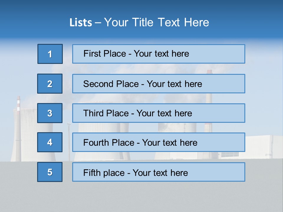 Infrastructure Facility Blue PowerPoint Template
