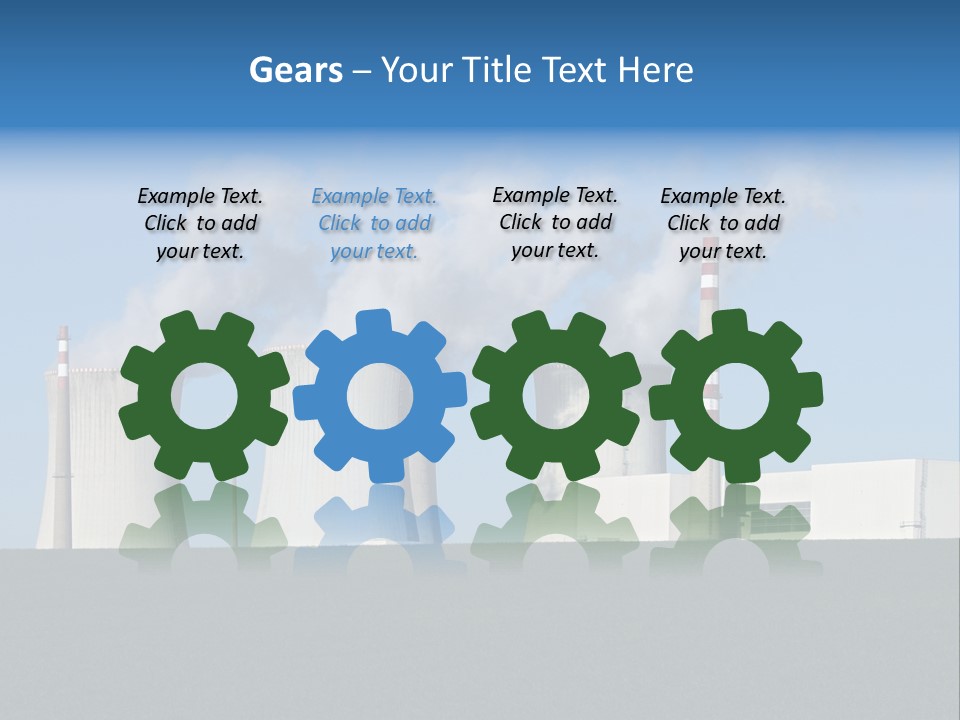 Infrastructure Facility Blue PowerPoint Template