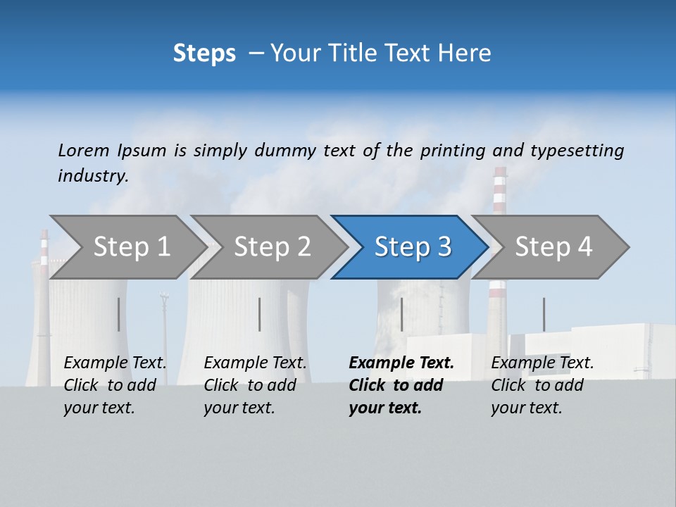 Infrastructure Facility Blue PowerPoint Template