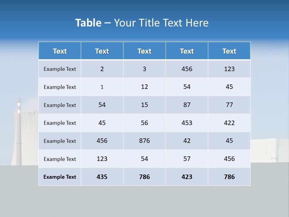 Infrastructure Facility Blue PowerPoint Template