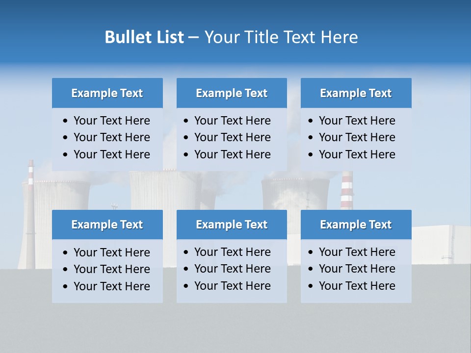 Infrastructure Facility Blue PowerPoint Template