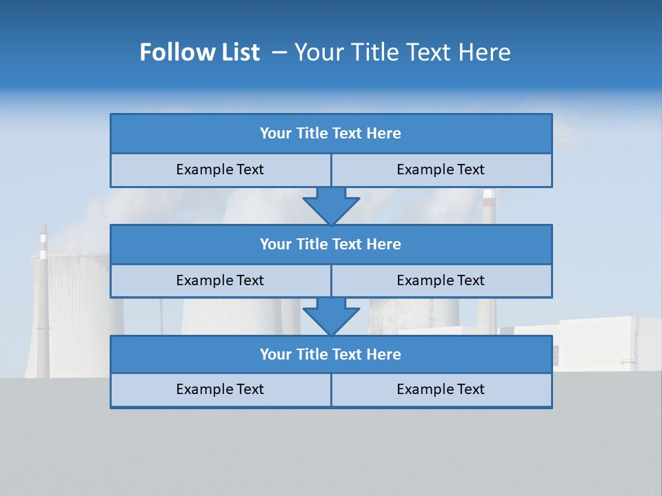 Infrastructure Facility Blue PowerPoint Template