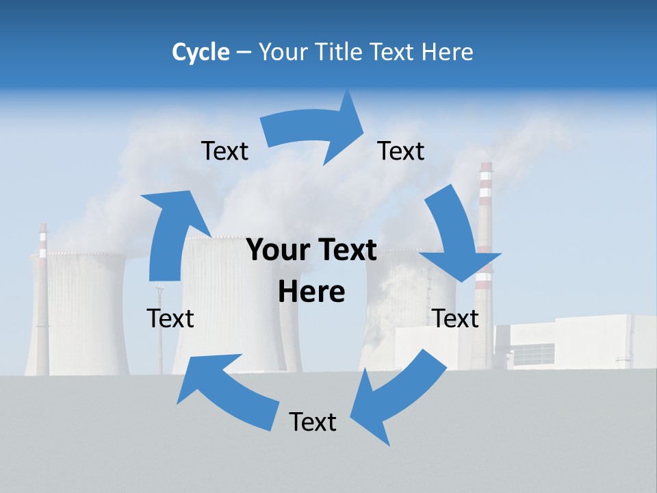 Infrastructure Facility Blue PowerPoint Template