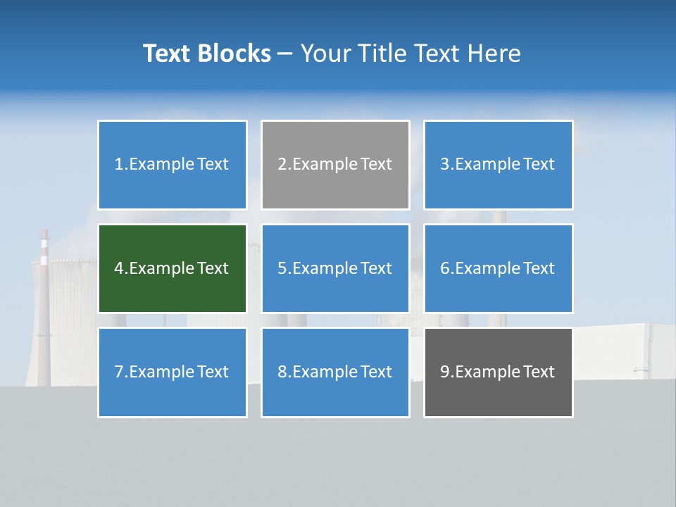 Infrastructure Facility Blue PowerPoint Template