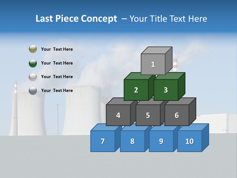 Infrastructure Facility Blue PowerPoint Template
