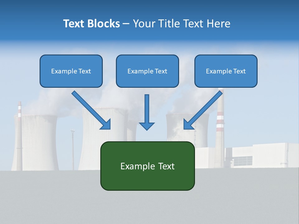 Infrastructure Facility Blue PowerPoint Template