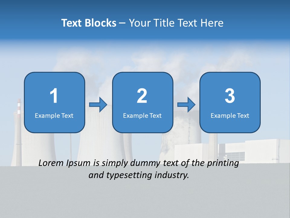 Infrastructure Facility Blue PowerPoint Template