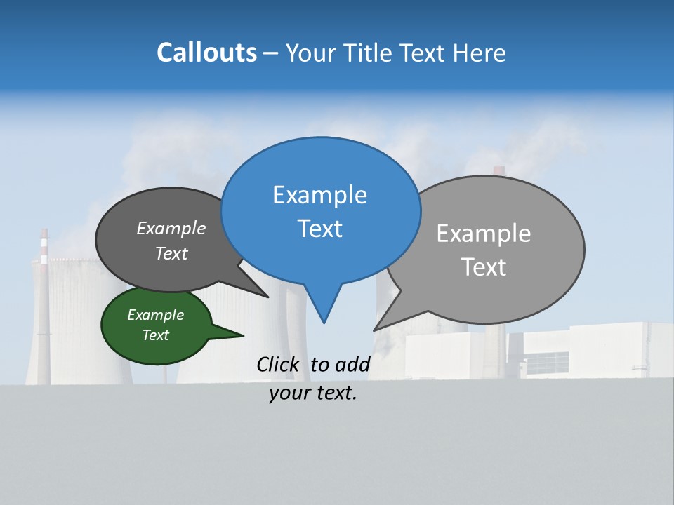 Infrastructure Facility Blue PowerPoint Template