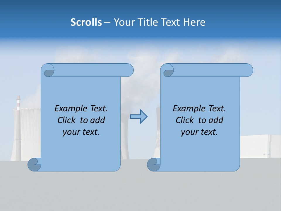Infrastructure Facility Blue PowerPoint Template