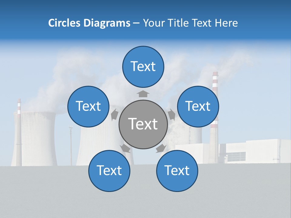 Infrastructure Facility Blue PowerPoint Template