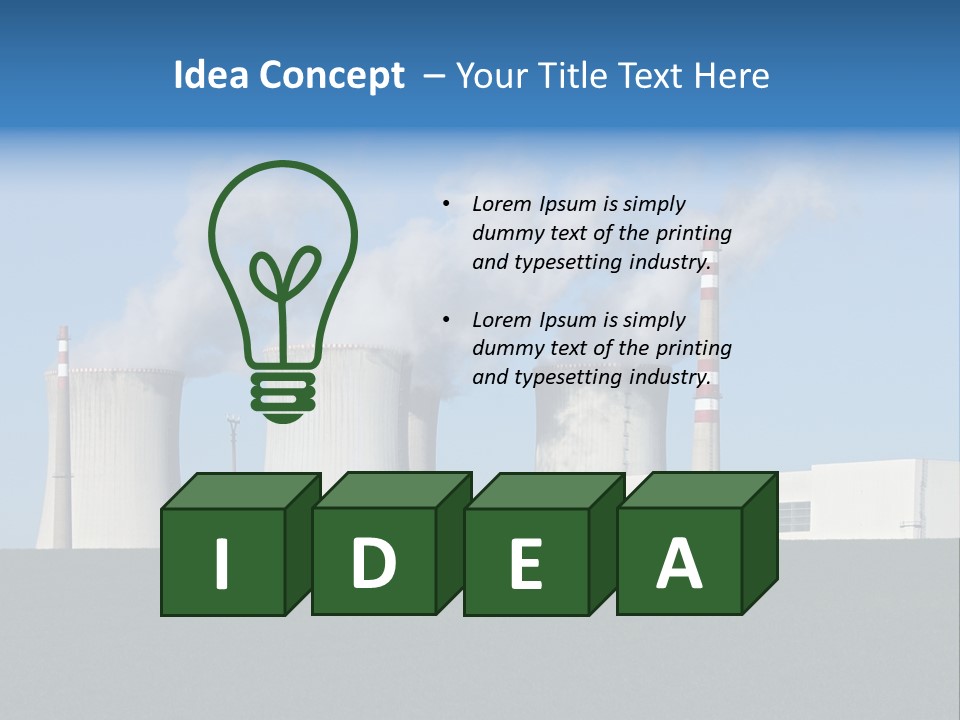 Infrastructure Facility Blue PowerPoint Template