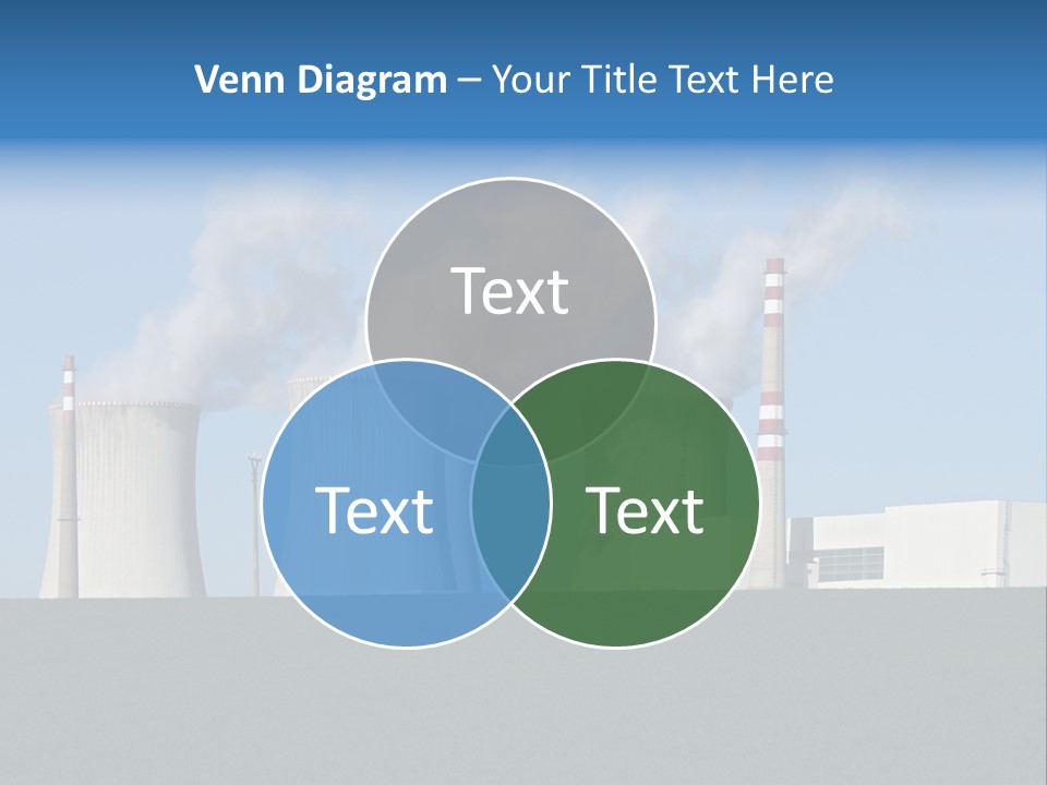 Infrastructure Facility Blue PowerPoint Template