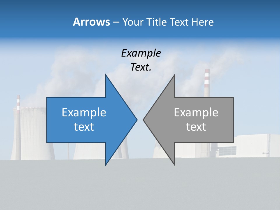 Infrastructure Facility Blue PowerPoint Template