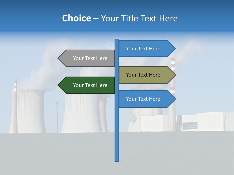 Infrastructure Facility Blue PowerPoint Template