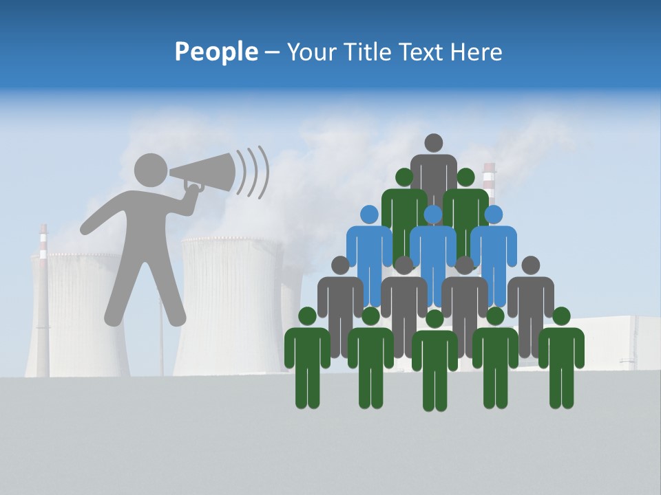 Infrastructure Facility Blue PowerPoint Template