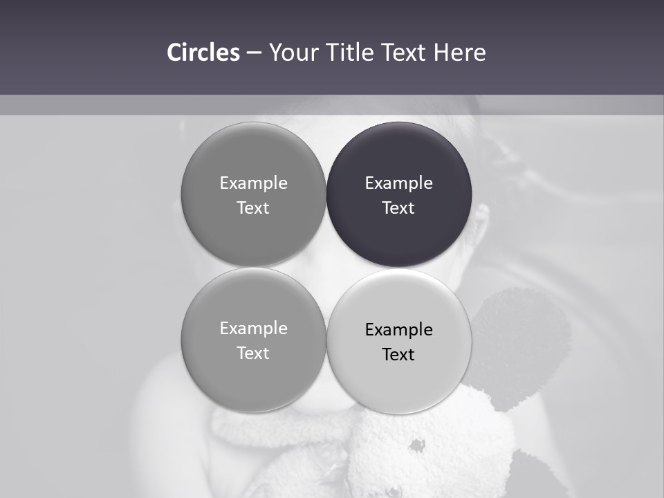 Black And White Child Smiling PowerPoint Template