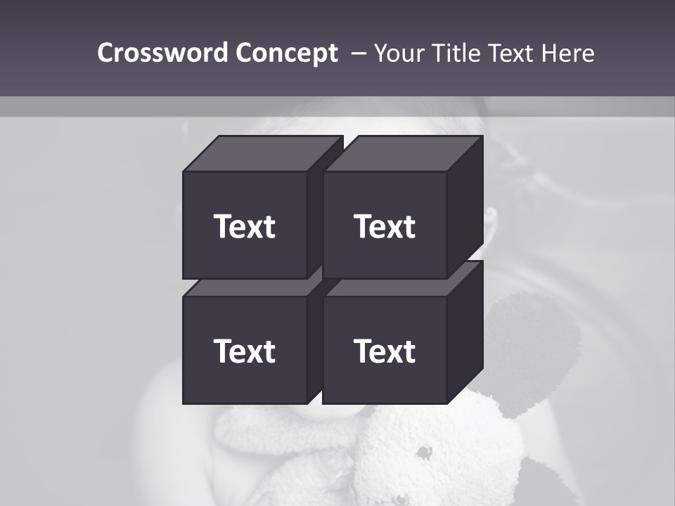 Black And White Child Smiling PowerPoint Template