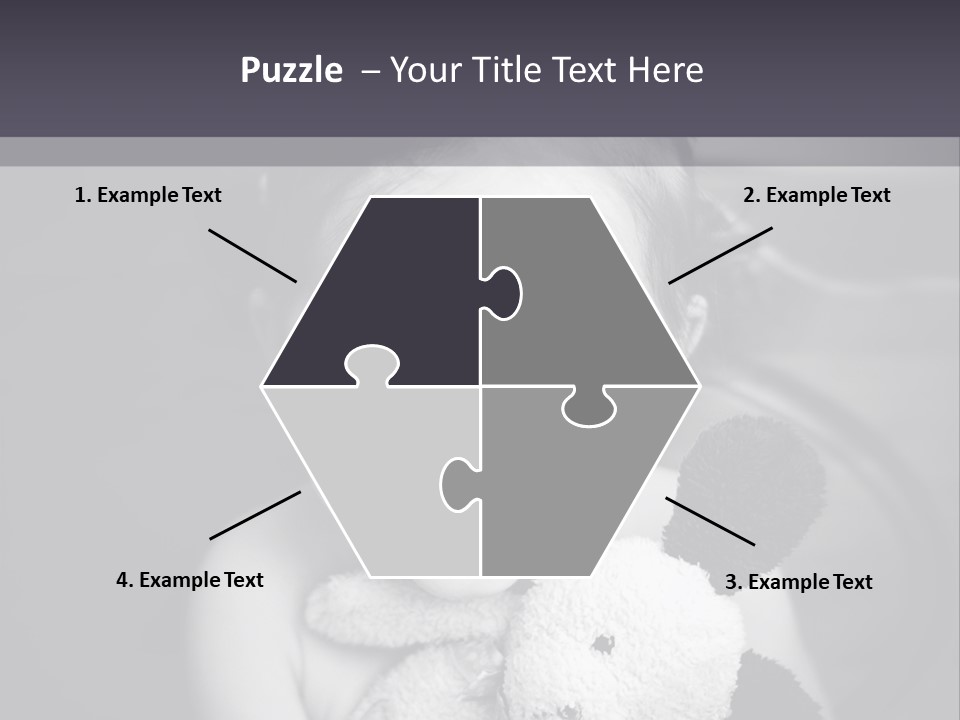 Black And White Child Smiling PowerPoint Template