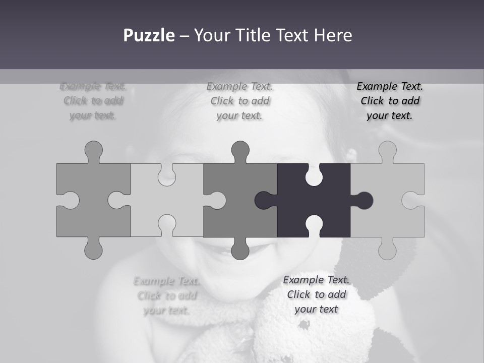 Black And White Child Smiling PowerPoint Template