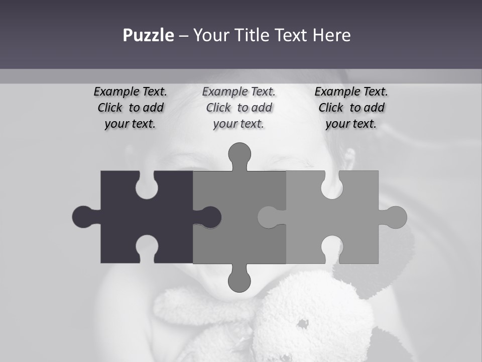 Black And White Child Smiling PowerPoint Template