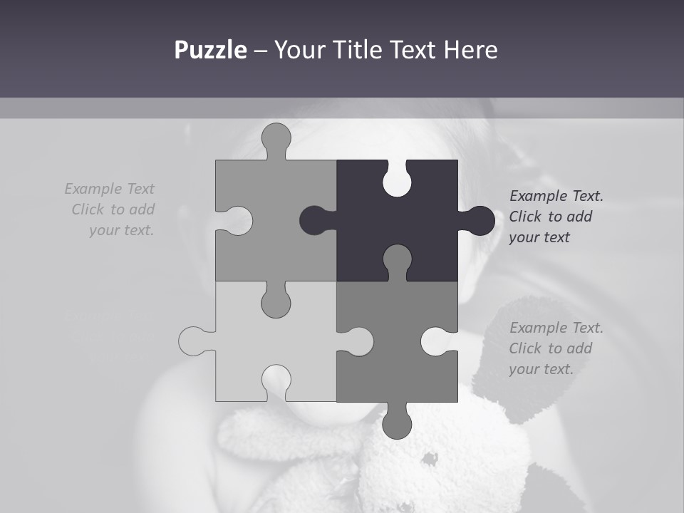 Black And White Child Smiling PowerPoint Template