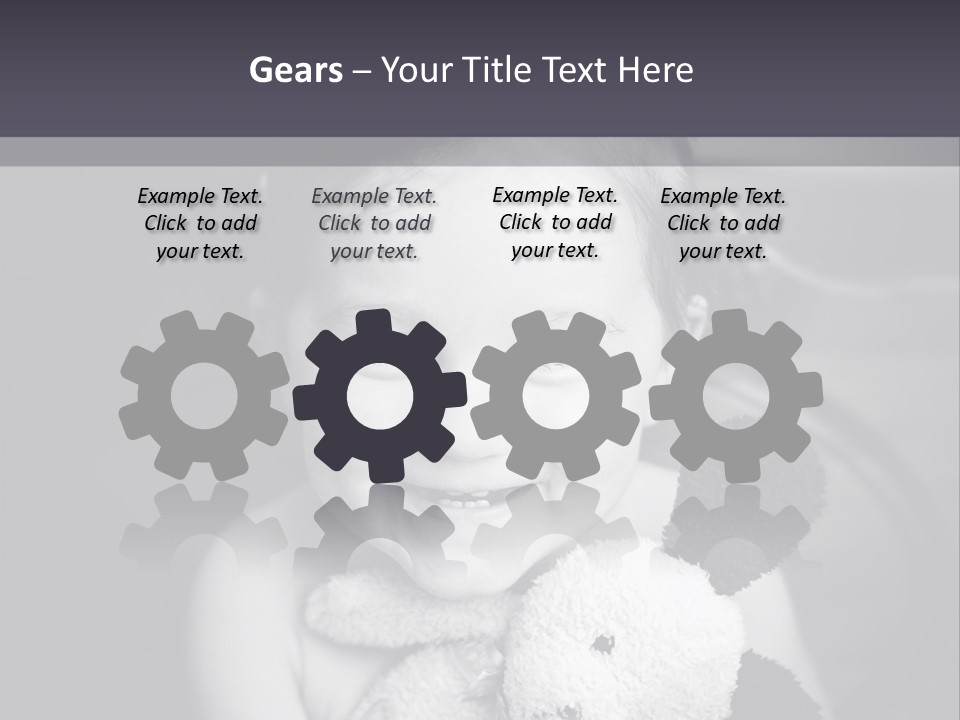 Black And White Child Smiling PowerPoint Template