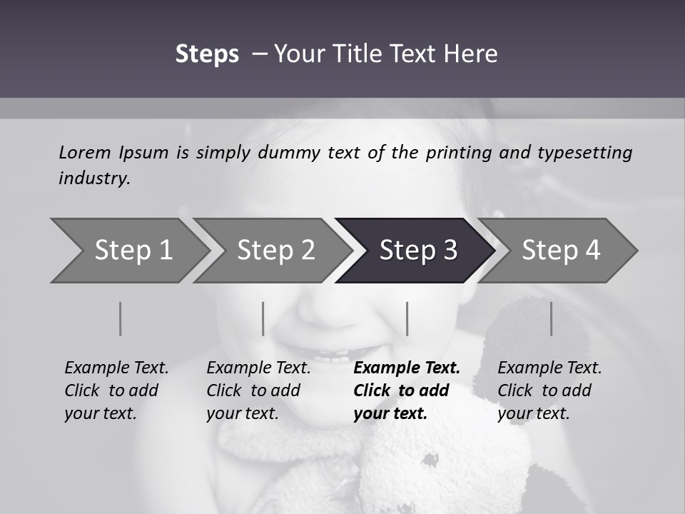 Black And White Child Smiling PowerPoint Template