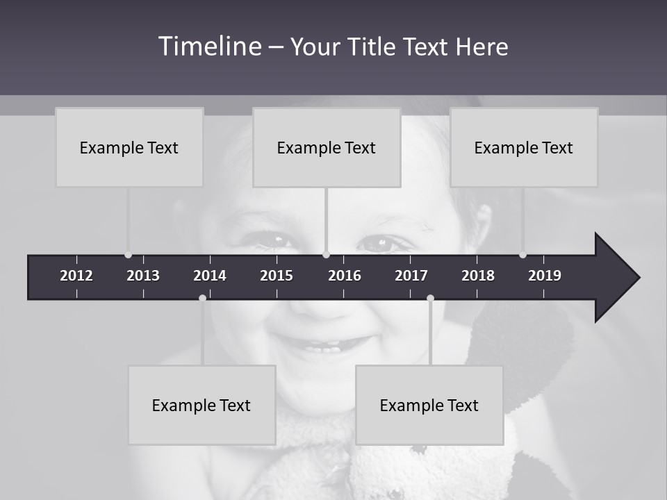 Black And White Child Smiling PowerPoint Template