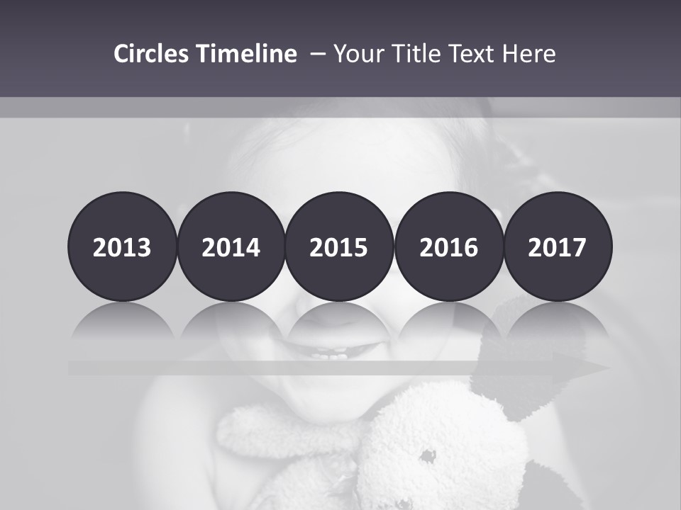 Black And White Child Smiling PowerPoint Template