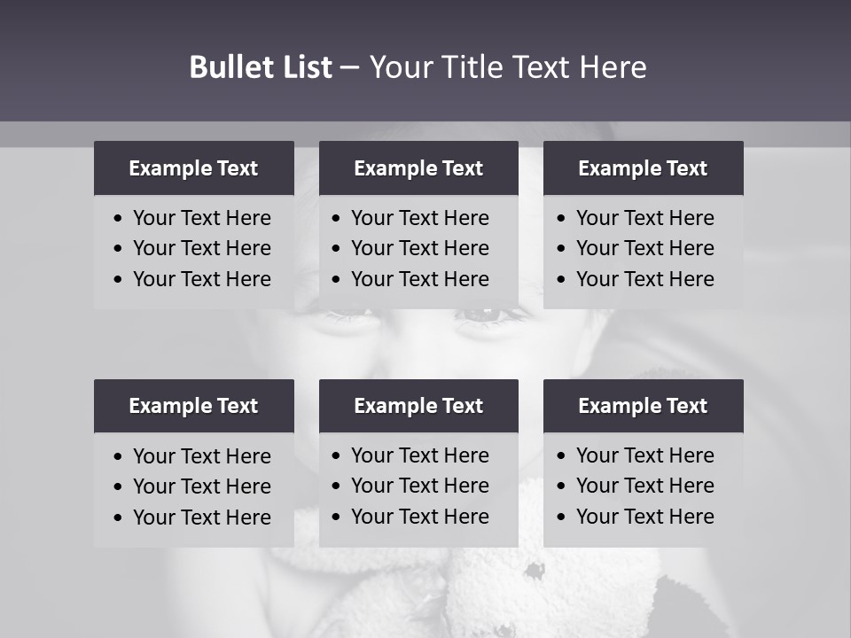 Black And White Child Smiling PowerPoint Template