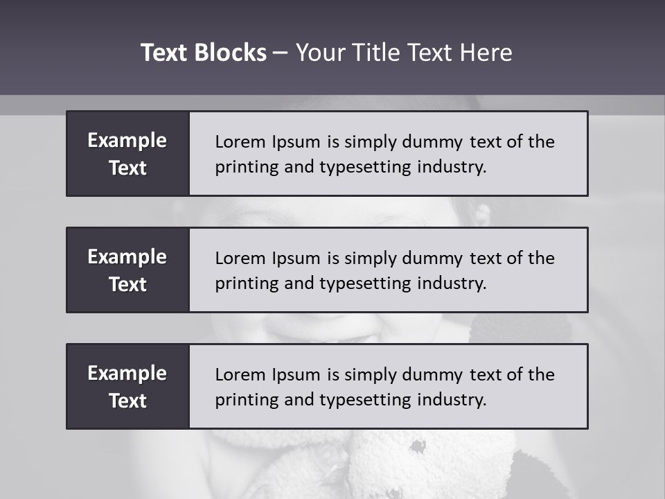 Black And White Child Smiling PowerPoint Template