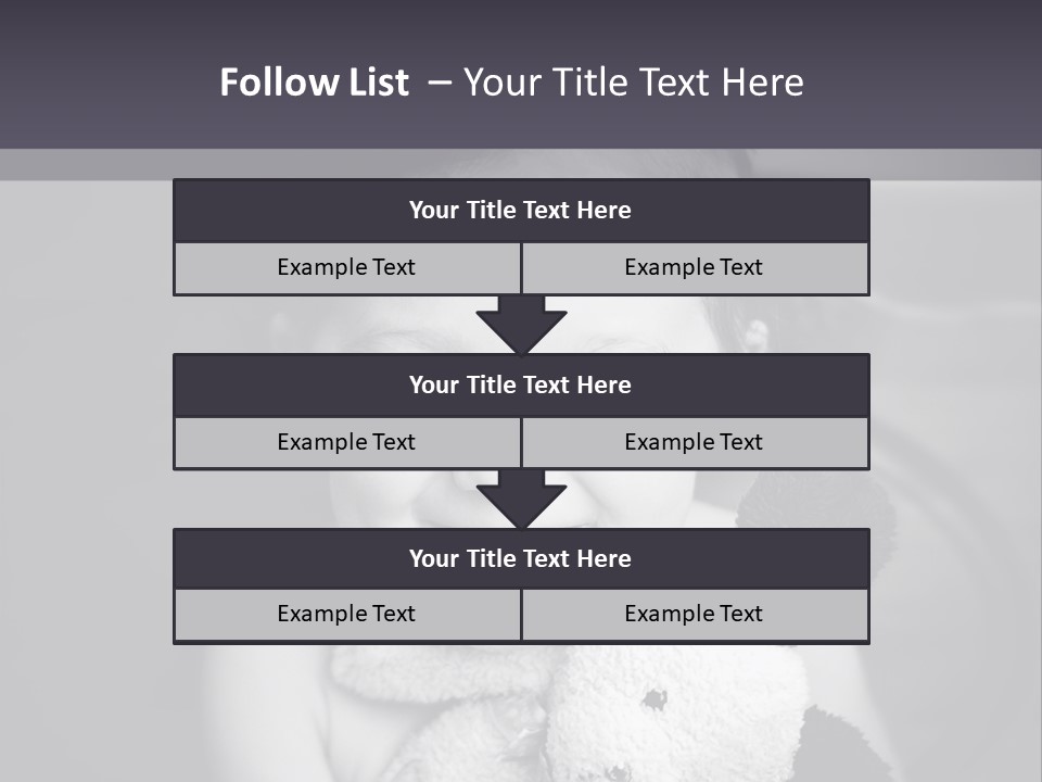 Black And White Child Smiling PowerPoint Template