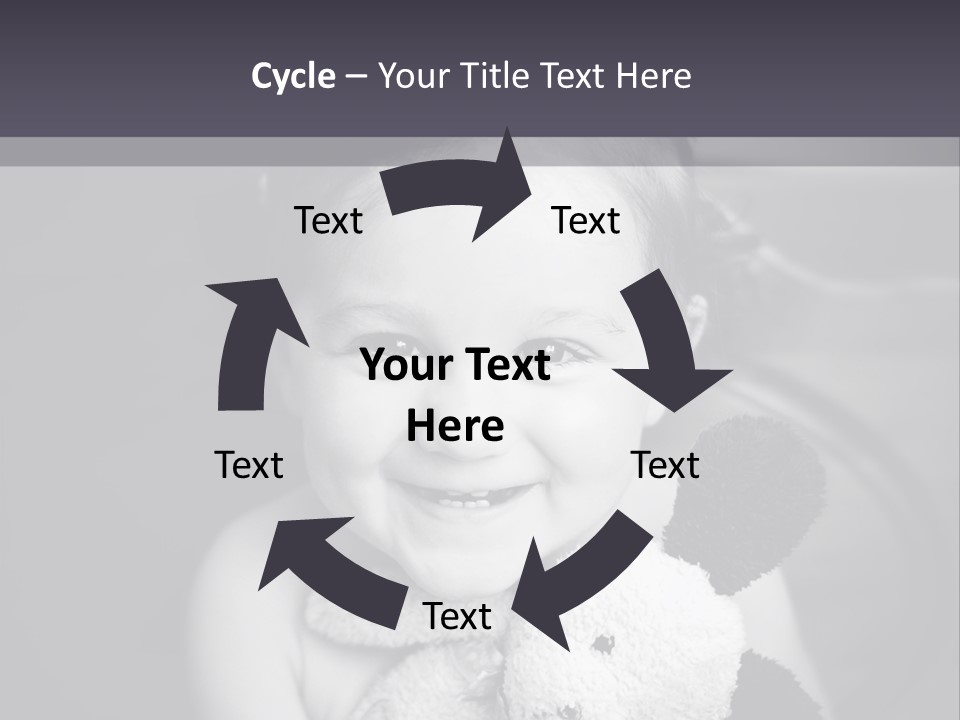 Black And White Child Smiling PowerPoint Template