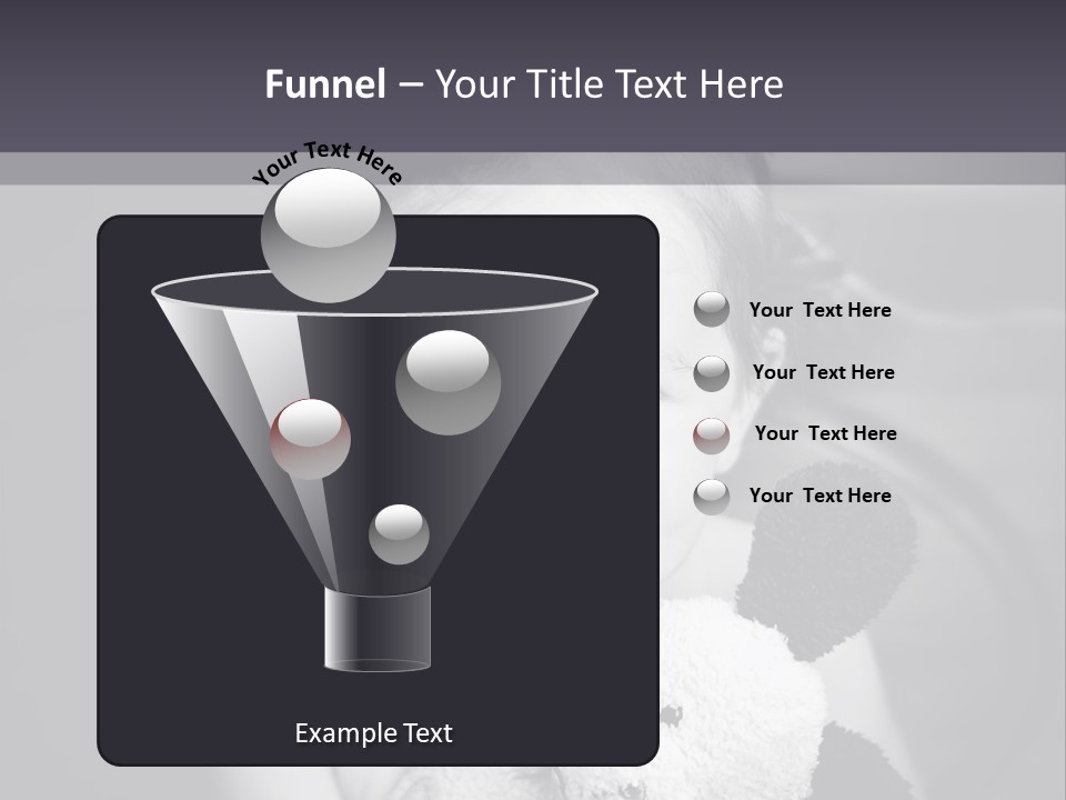 Black And White Child Smiling PowerPoint Template