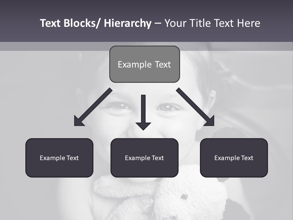 Black And White Child Smiling PowerPoint Template