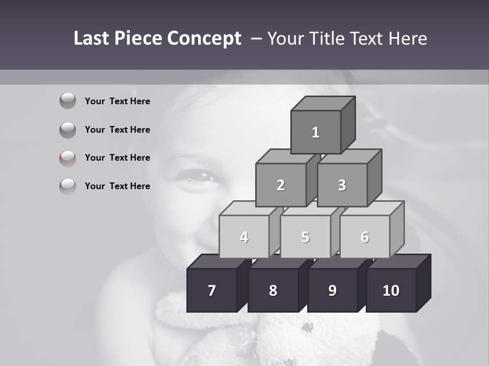 Black And White Child Smiling PowerPoint Template