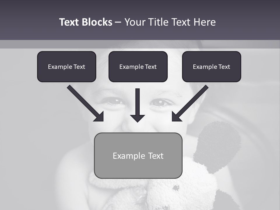 Black And White Child Smiling PowerPoint Template