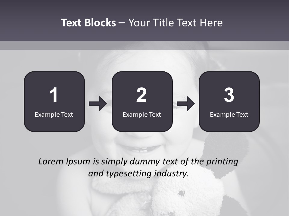 Black And White Child Smiling PowerPoint Template