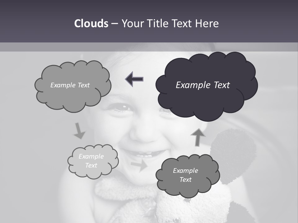 Black And White Child Smiling PowerPoint Template