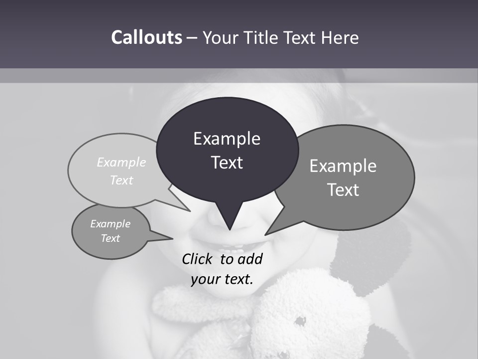 Black And White Child Smiling PowerPoint Template