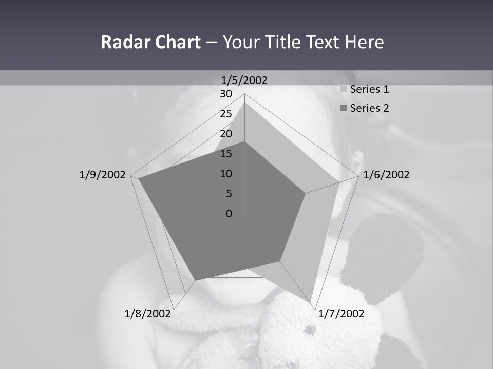 Black And White Child Smiling PowerPoint Template
