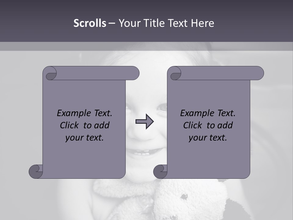 Black And White Child Smiling PowerPoint Template