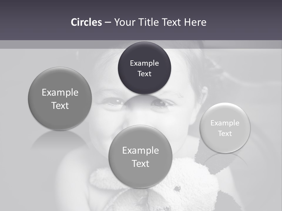 Black And White Child Smiling PowerPoint Template